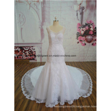 China Elegant Sweetheart Chapel Train Bridal Gown Dress OEM Service